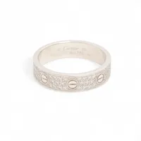 カルティエ ラブ SM パヴェ ダイヤ リング 750(WG) 4.8g 53