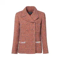 Chanel Coco Button 24AW Wool x alpaca Jacket 38 Ladies' Multicolor