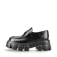 プラダ モノリス レザー ローファー 39 レディース ブラック 649 トライアングルロゴ 袋付