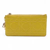 ディオール レディディオール カナージュ レザー フラグメントケース イエロー