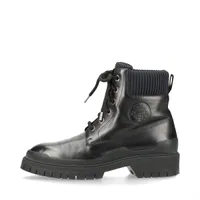 エルメス スティル レザー×ファブリック ブーツ EU40 メンズ ブラック 箱 保存袋あり