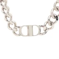 ディオール CD ICON チェーンリンク ネックレス GP シルバー