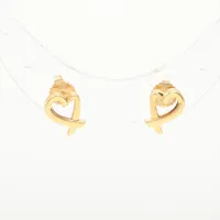 ティファニー ラビングハート ピアス 750(YG) 2.5g