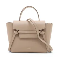 セリーヌ ベルトバッグナノ レザー 2WAYハンドバッグ ブラウン