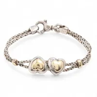 ティファニー ダブルハート ブレスレット 925×750 32.2g ゴールド