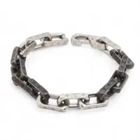ヴィトン M00687 ブレスレット モノグラムチェーン LE2284 ブレスレット L メタル シルバー×ブラック