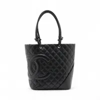 シャネル カンボンライン ツイード トートバッグ マルチカラー