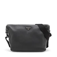 プラダ ヴィッテロダイノ レザー ショルダーバッグ ブラック A4308318