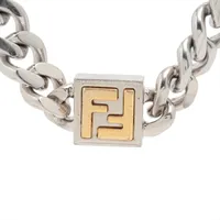 フェンディ FF ネックレス GP ゴールド×シルバー