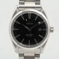 オメガ シーマスター 2518.50 SS SS QZ ブラック文字盤