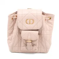 クリスチャンディオール マクロカナージュ カロ バッグパック ナノ レザー バックパック/リュック ピンク スターマーク