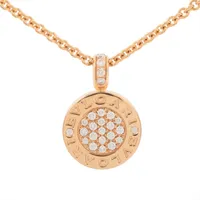 ブルガリ ブルガリブルガリ パヴェ ダイヤ グリーンジェイド ネックレス 750(PG) 11.2g  357256