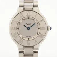 カルティエ マスト21 W10109T2 SS SS QZ シルバー文字盤