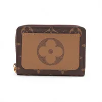 ヴィトン モノグラムリバース ポルトフォイユ ルー M81461 ブラウン コンパクトウォレット