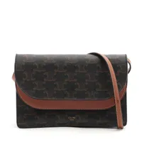 セリーヌ トリオンフ PVC ショルダーバッグ ブラウン