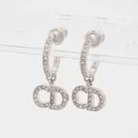 ディオール Clair D Lune クレール ディー リュヌ ピアス(両耳用) GP×ラインストーン シルバー