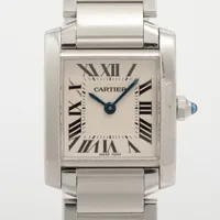 カルティエ タンクフランセーズSM W51008Q3 SS SS QZ アイボリー文字盤 あまりごま3