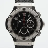 ウブロ ビッグバン 301.SX.130.RX.114 SS SS×ラバー AT ブラック文字盤