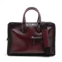 ベルルッティ アンジュール レザー 2WAYビジネスバッグ ブラウン