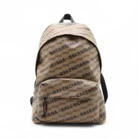 バレンシアガ エブリデイ PVCxレザー バックパック/リュック ブラウン