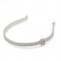 ヴィトン TE3235 カチューシャ メタル シルバー M03271 ヘッドバンドLVアイコニックストラス