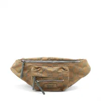 グッチ GGリップストップ ナイロンxレザー ボディバッグ カーキ 792287