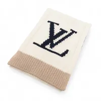 ヴィトン M79445 マフラーLVケーブル HF2283 マフラー ウール ブルー