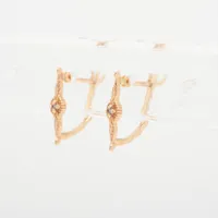 アガット ダイヤ ピアス K10(YG) 0.8g 0.01 0.01