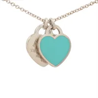 ティファニー リターントゥティファニー ミニダブルハートタグ ネックレス 925 2.6g シルバー