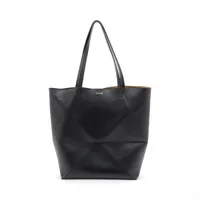 ロエベ パズルフォルド ラージ レザー トートバッグ ブラック