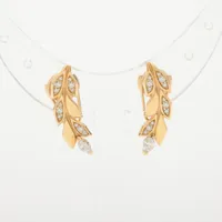 ティファニー ビクトリア ヴァイン ダイヤ ピアス 750(YG) 5.6g d0.165 d0.165