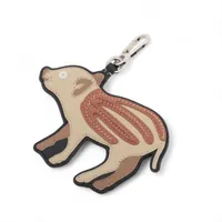 ロエベ チャーム GP×革 ピンク×オレンジ エキゾチックバート A3319663