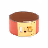 エルメス ケリードッグ X刻印：2016 ブレスレット レザー オレンジ