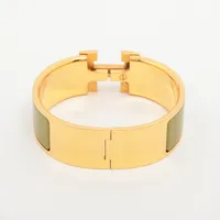 エルメス クリッククラック Hバングル ブレスレット GP×エナメル