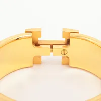 エルメス クリッククラック Hバングル ブレスレット GP×エナメル