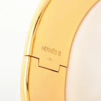 エルメス クリッククラック Hバングル ブレスレット GP×エナメル