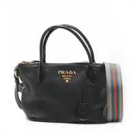 プラダ ヴィッテロダイノ レザー 2WAYハンドバッグ ブラック
