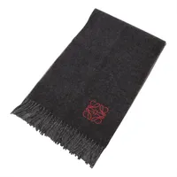 ロエベ アナグラム マフラー ウール×カシミヤ グレー