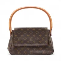 ヴィトン モノグラム ミニルーピング M51147 ブラウン