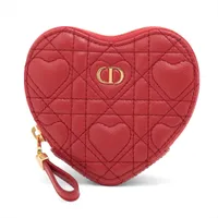 ディオール ハートカナージュ レザー ショルダーポーチ レッド