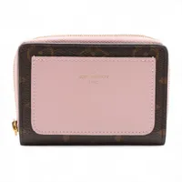 ヴィトン モノグラム ポルトフォイユ ルー M82378 ローズバレリーヌ ラウンドジップウォレット 刻印あり