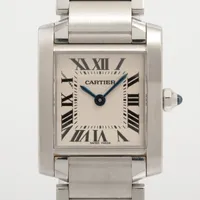 カルティエ タンクフランセーズSM W51008Q3 SS SS QZ アイボリー文字盤 あまりごま3