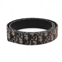 ディオール オブリーク ベルト キャンバス×レザー ネイビー