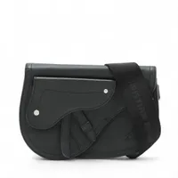 ディオール サドル レザー ボディバッグ ブラック