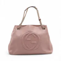グッチ ソーホー レザー チェーントートバッグ ピンク  308982