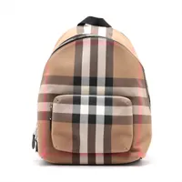 バーバリー ノバチェック キャンバスxレザー バックパック/リュック ブラウン