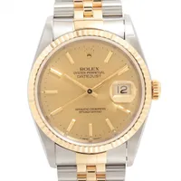 ロレックス デイトジャスト36 16233 SS×YG SS×YG AT シャンパン文字盤
