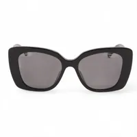 シャネル 5422-B-A ロゴ サングラス 53□17-140 プラスチック×ラインストーン ブラック