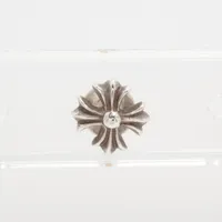 クロムハーツ CHプラス スタッド ピアス(片耳用) 925×14K 0.7g ポスト変色 歪みあり