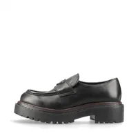 プラダ トライアングルロゴ 25SS レザー ローファー 6 1/2 メンズ ブラック 2DE148 ダブルチョコレート 袋 箱あり スレ有